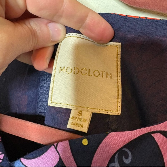 Modcloth Floral Sleeveless Midi Swing Dress Size Small - Picture 4 of 8